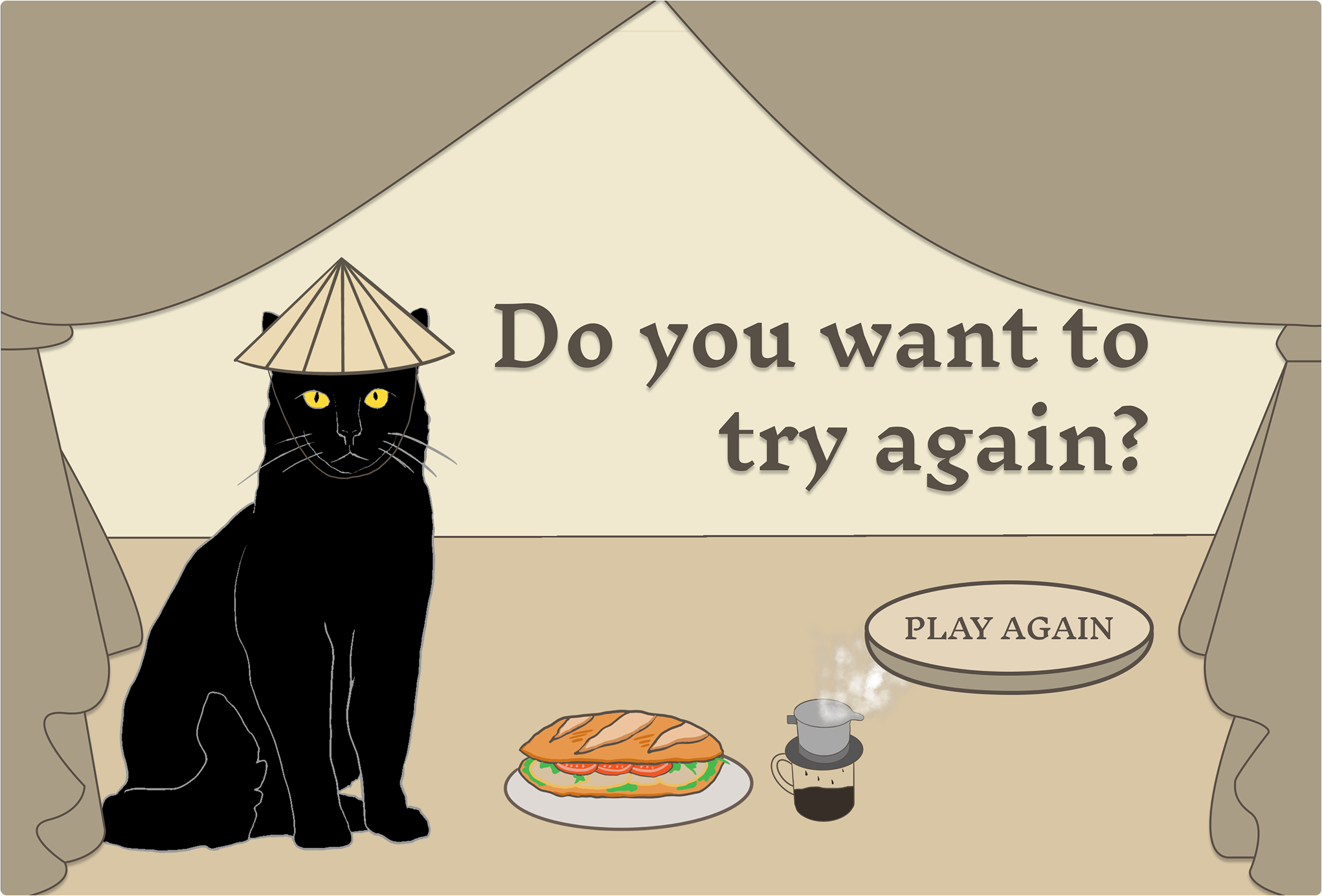 Do you want to try again screen